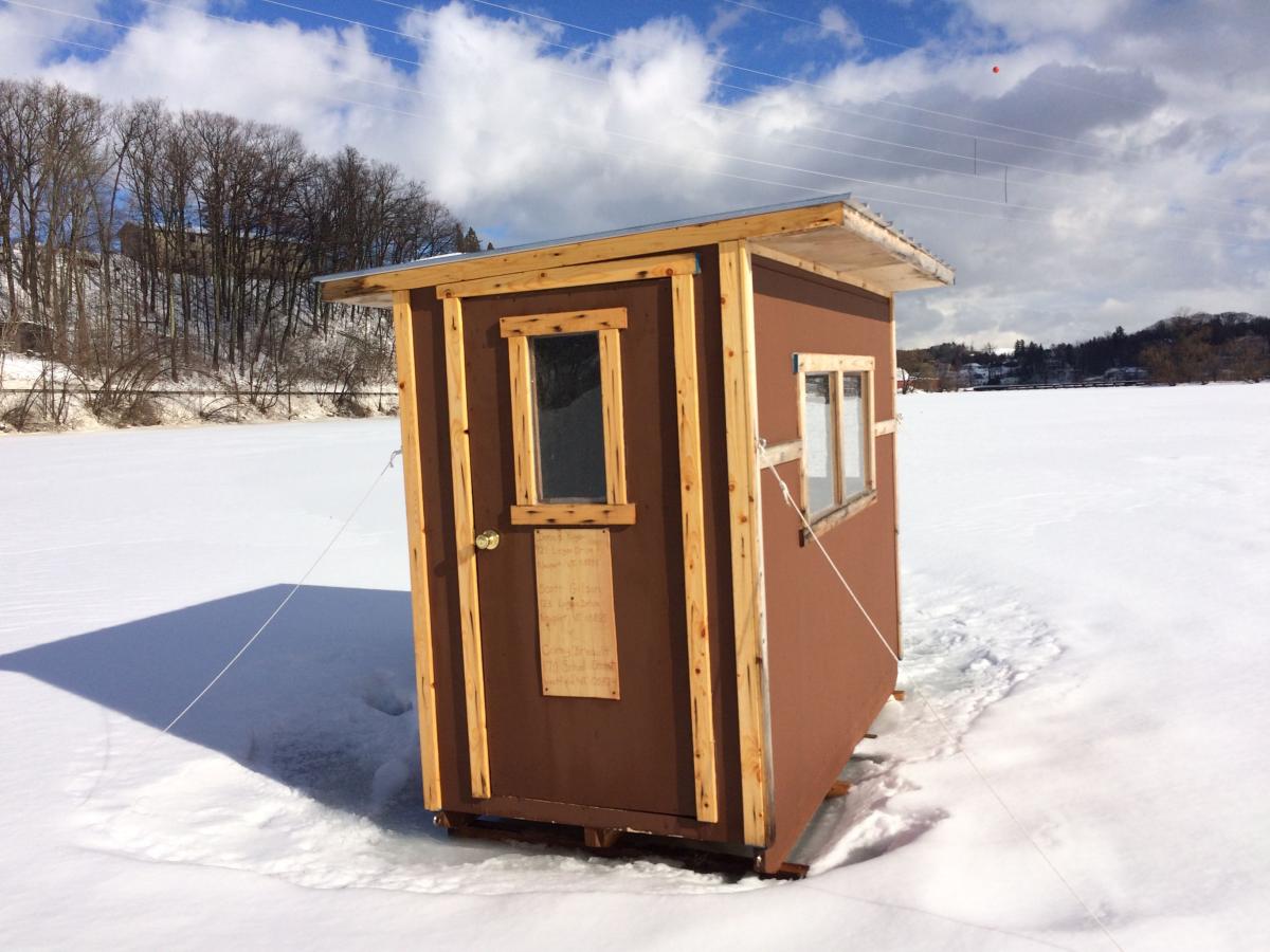 Ice fishing shack, Ice fishing house, Shack ideas