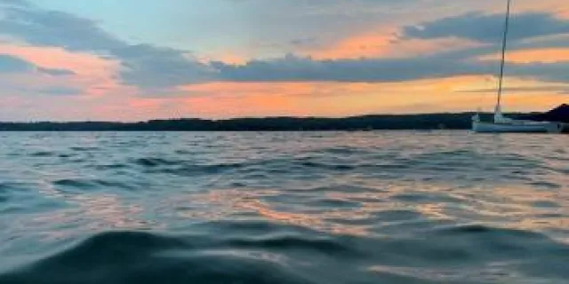 lake at sunset